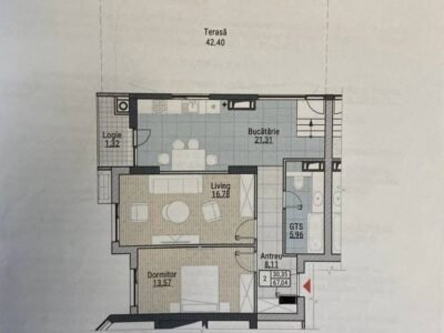 Penthouse cu terasă panoramică în Durlești — Colina Verde