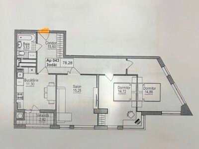 Apartament cu 3 odăi de vânzare în Chișinău – Poșta Veche