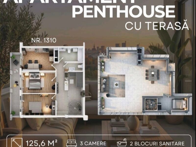Penthouse 125,6 m2. Poșta-Veche