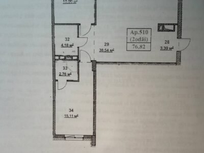 Apartament cu 2 dormitoare, living + balcon. Durlesti