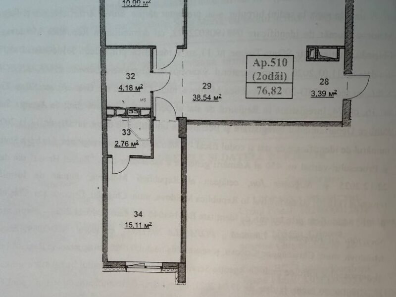 Apartament cu 2 dormitoare, living + balcon. Durlesti